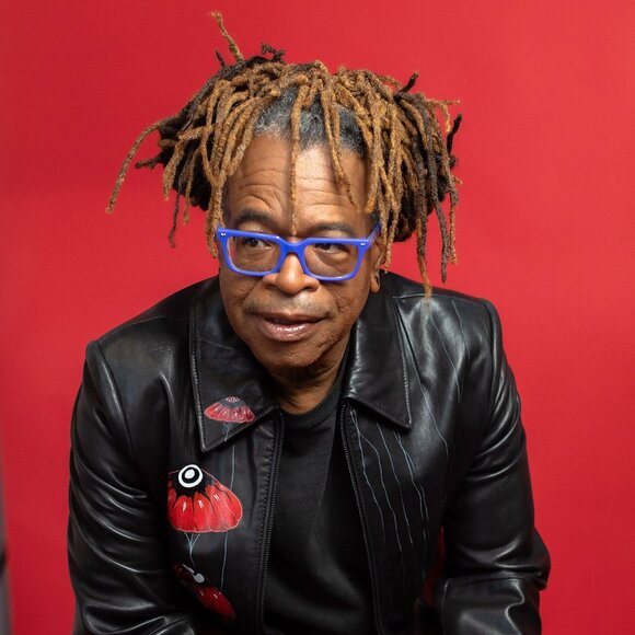 Hand-Painted Upcycled Unique Leather Jacket, "Shroomy," SPARK + REBEL - Size XL - Picture 5 of 11